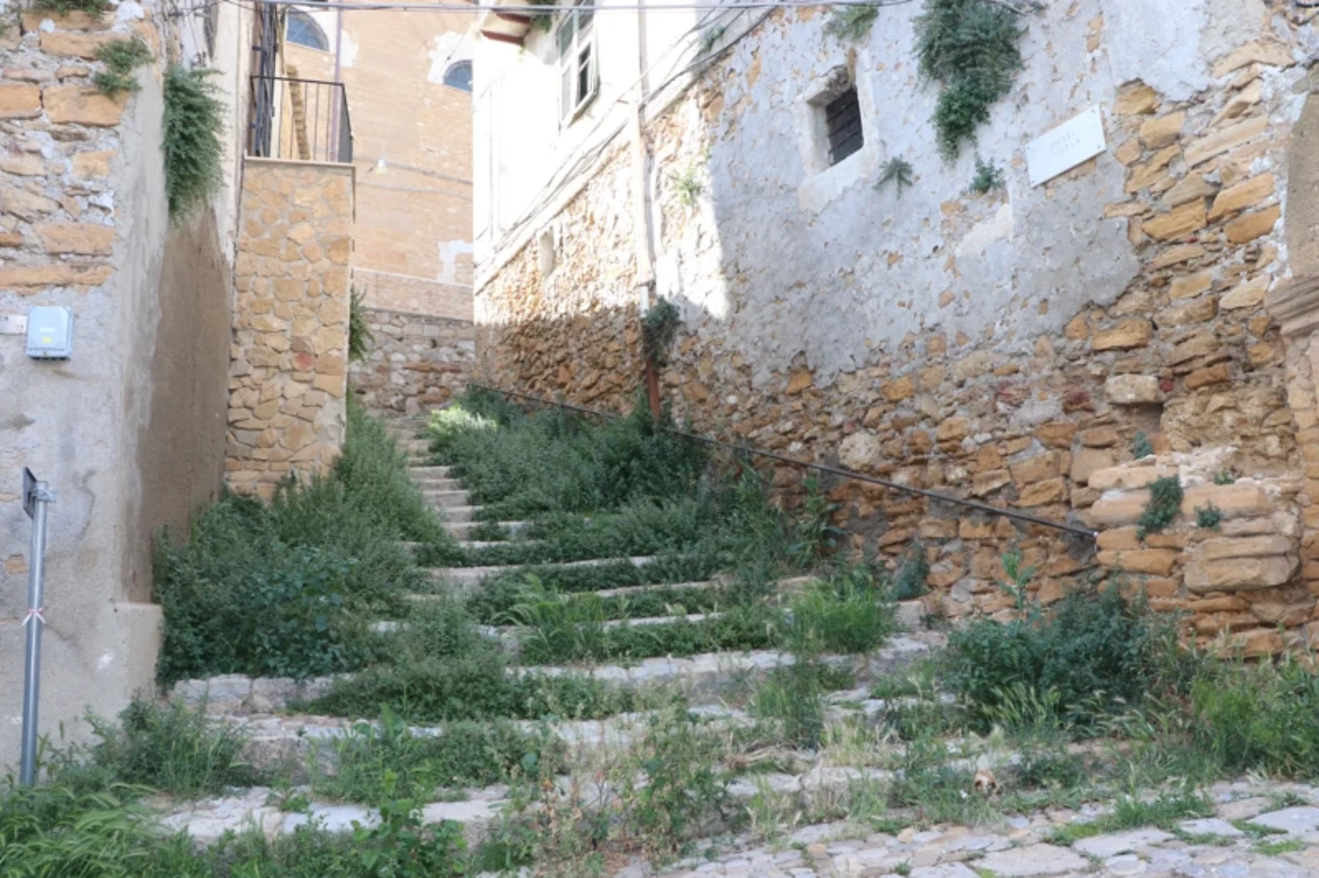 PIETRAPERZIA. Erbacce in varie strade del paese.