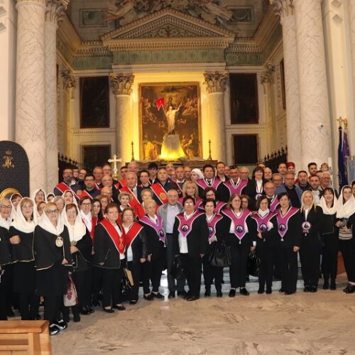 PIETRAPERZIA. Chiesa Madre stracolma per il 132° anniversario fondazione Confraternita “Figlie di Maria Santissima Addolorata”.