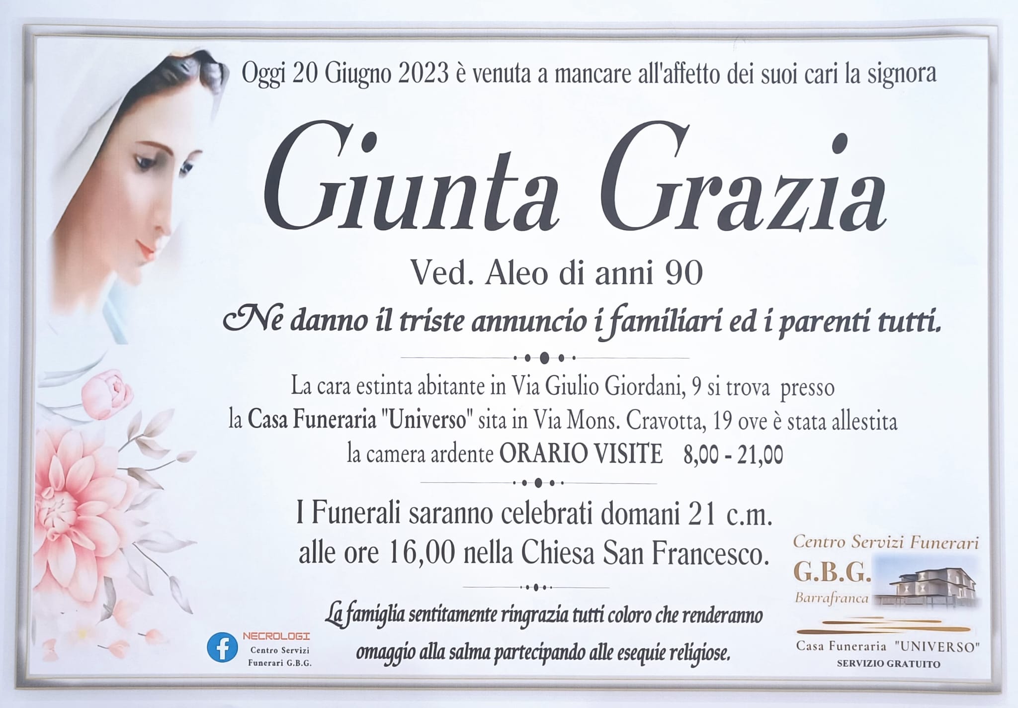 giunta grazia ved.aleo anno 90