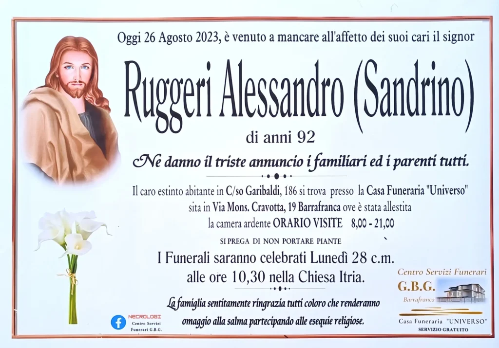 ruggeri alessandro di anni 92