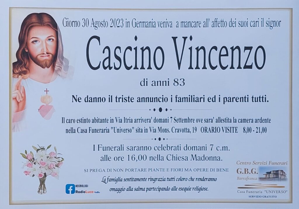 cascino vincenzo anni 83