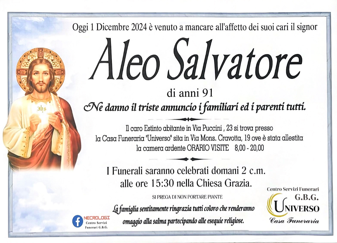 aleo Salvatore di anni 91
