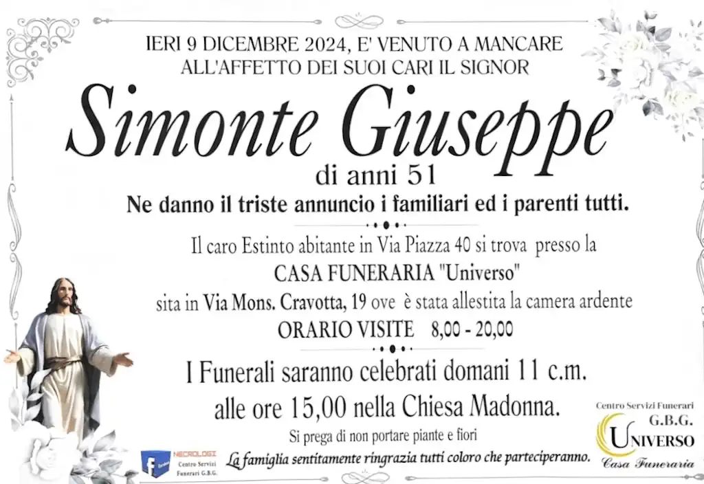 Simonte Giuseppe di anni 51
