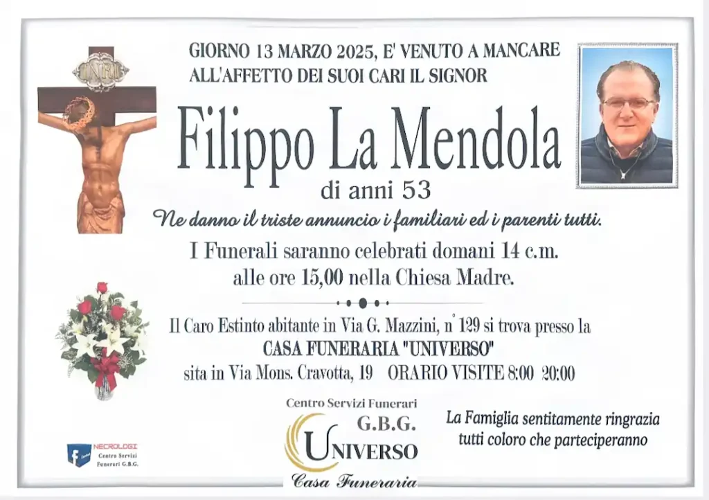 la mendola filippo di anni 53