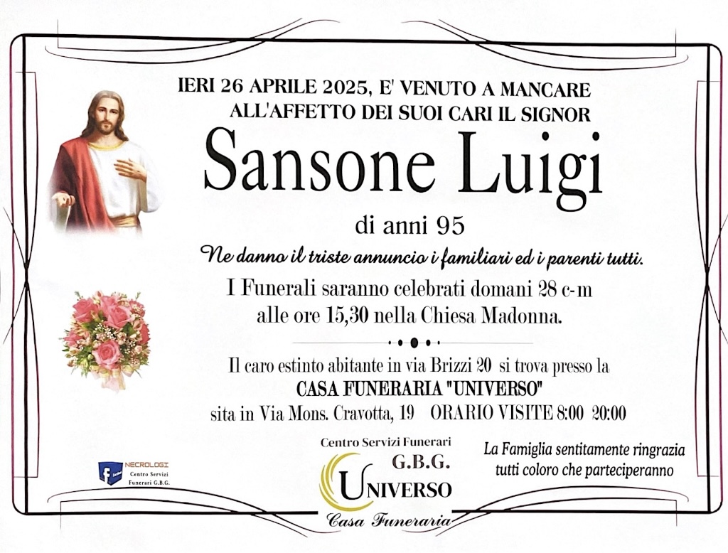 Sansone luigi di anni 95