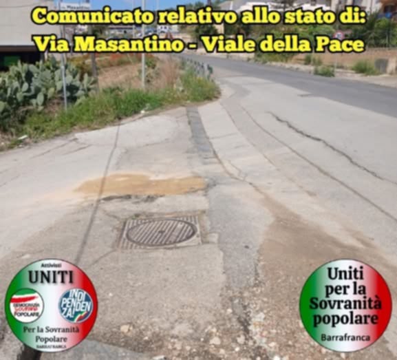 BARRAFRANCA. Cs del gruppo “Uniti per la Sovranità Popolare” sulla Via Masantini
