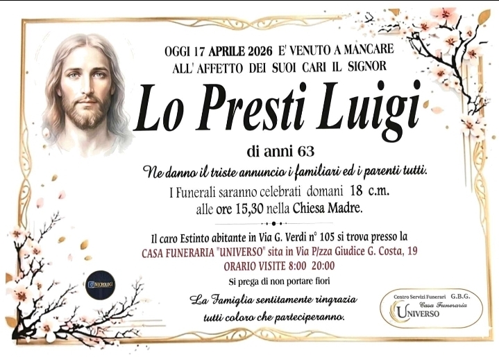 lo presti luigi di anni 63