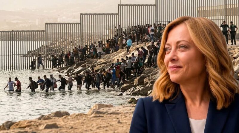 Un uomo si rivolge a un politico mentre parla di migrazioni e responsabilità