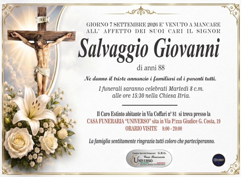 salvaggio giovanni di anni 88